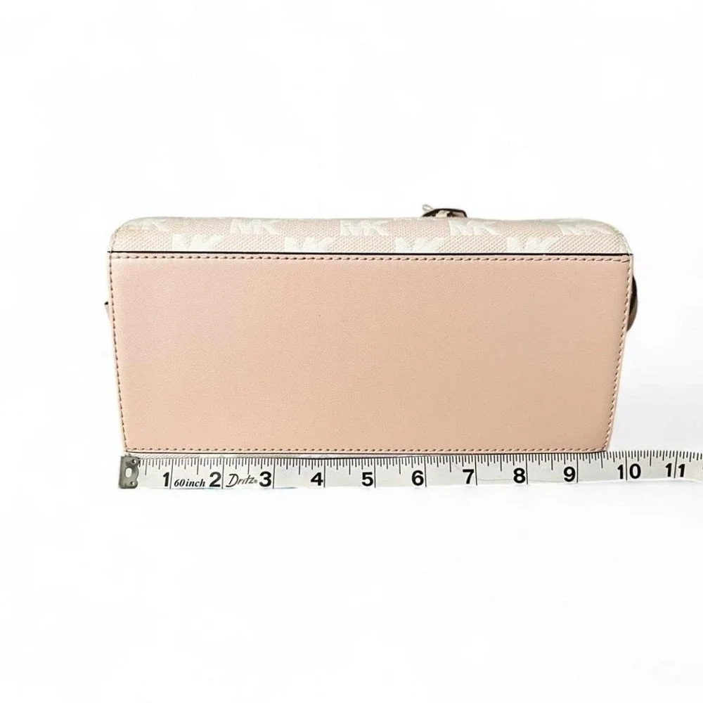 Michael Kors Avril Small Satchel Pink MK Logo Crossbody Purse Designer Purse